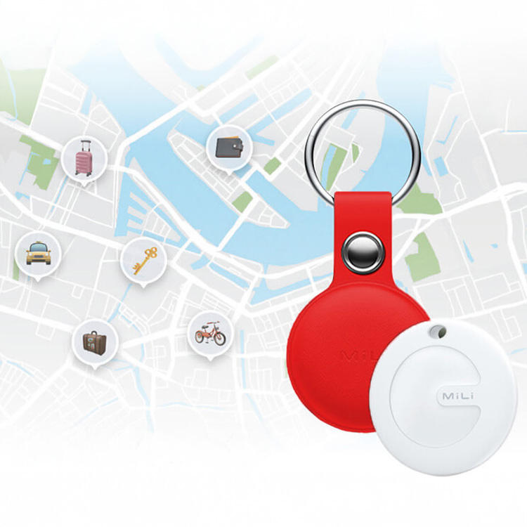Pack de 3 porte-clés similicuir avec tracker intégré Mili Rouge 3/7