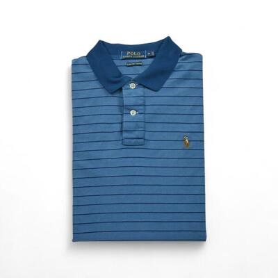 Tweedehands - korte mouw dames polo blauw - goede staat