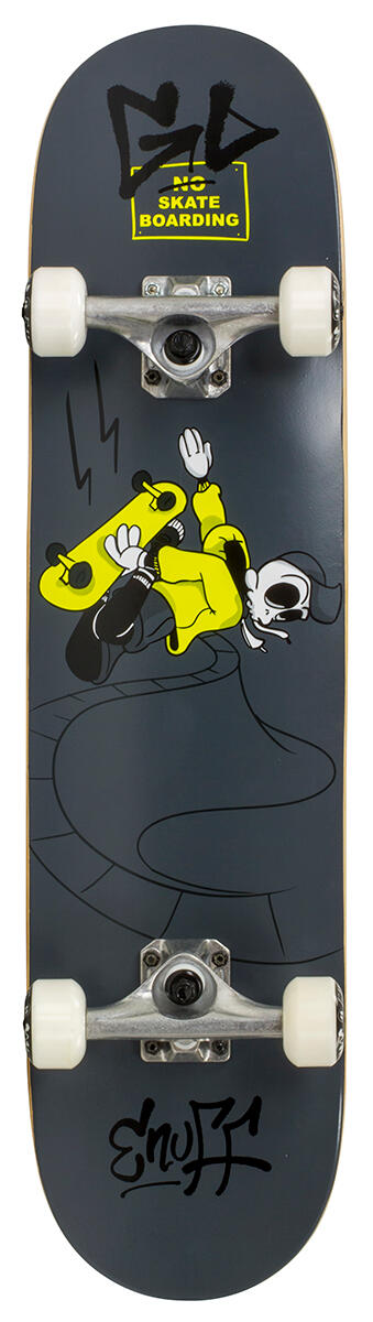 Skully Black 7.75inch Complete Skateboard 1/3