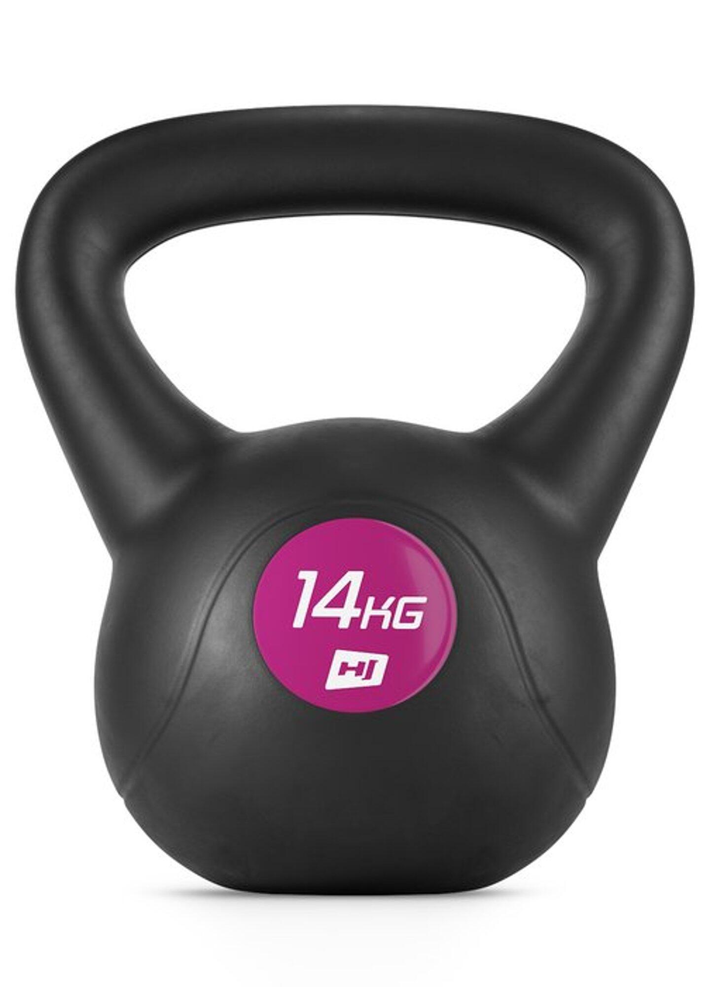 Kettlebell in vinile, con base piatta, antiscivolo, 14kg 6/6