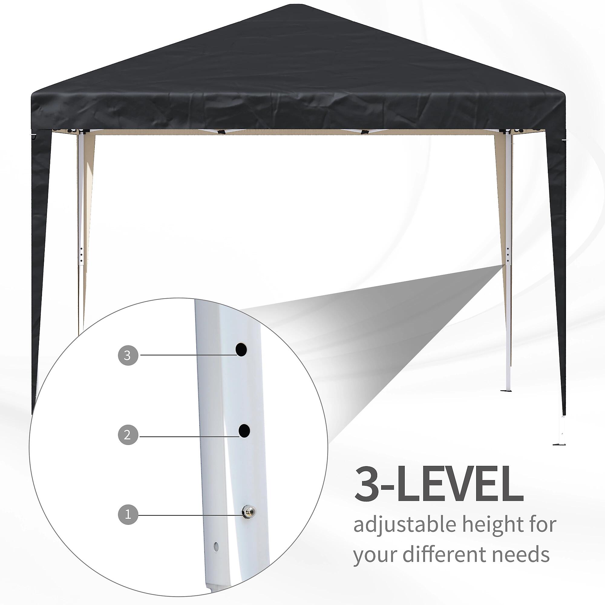 Outsunny 3 x 3m Garden Pop Up Gazebo Marquee Party Tent Wedding Canopy Black 4/7