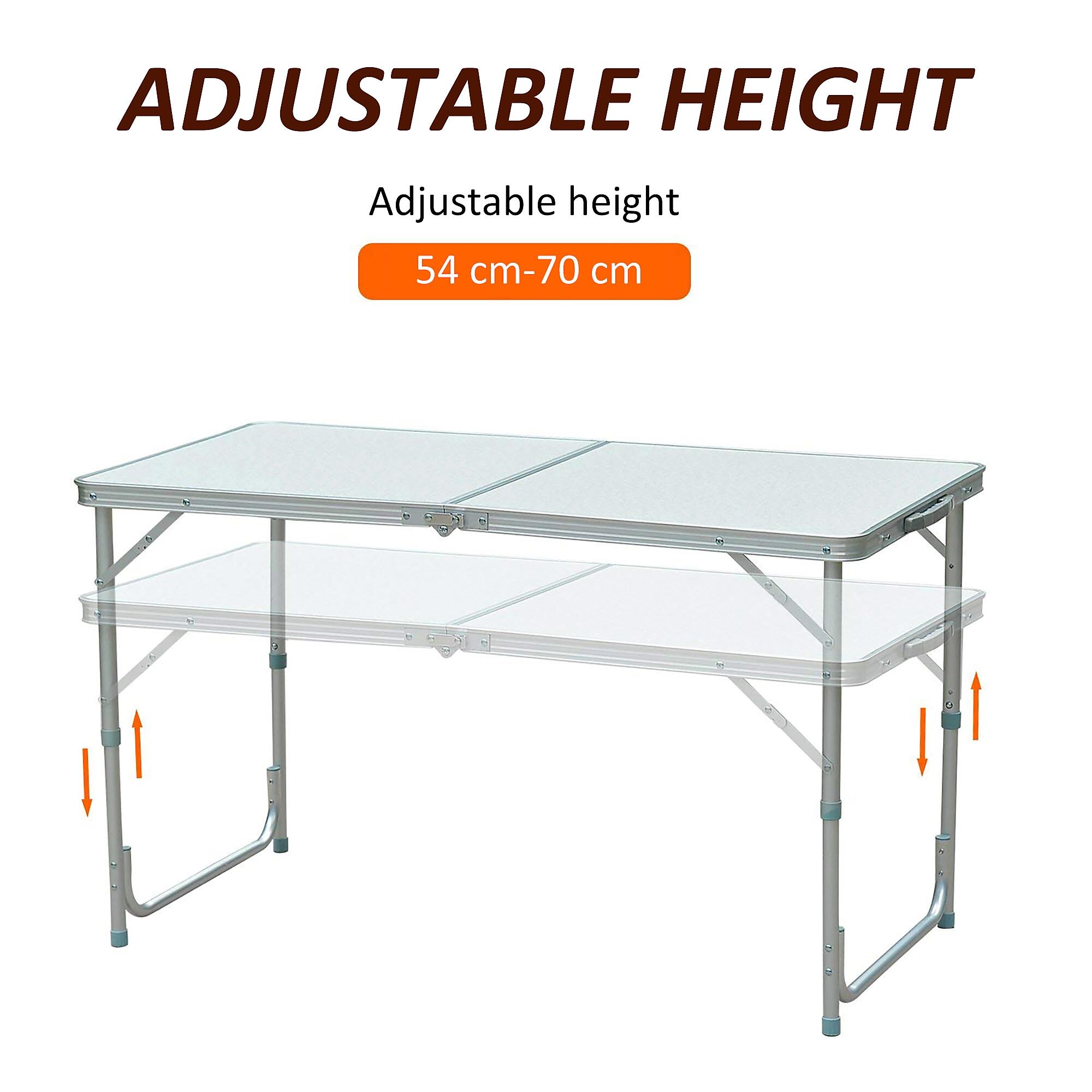 Outsunny Portable Aluminium Foldable Table 4/7