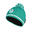 Bonnet à pompon enfant Hemsedal vert paon/blanc