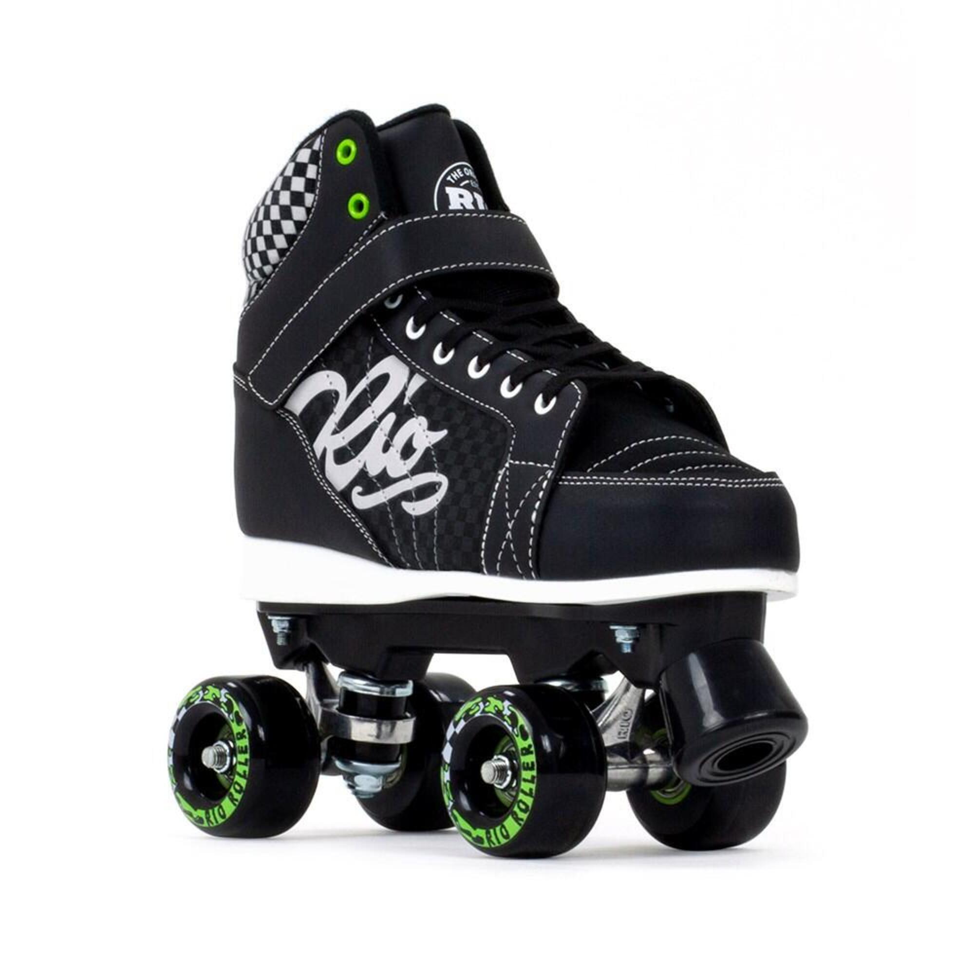 Rio Roller - Roller Mayhem Ii Quad Skate Noir - Patins À Roulettes - Blanc|noir|vert - 44,5 - Decathlon