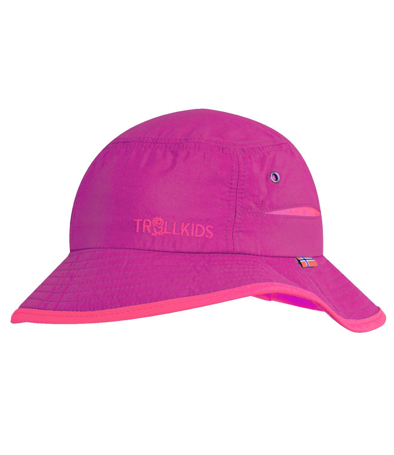 TROLLKIDS Kinder Mütze Trollfjord Dunkelrosa/Magenta