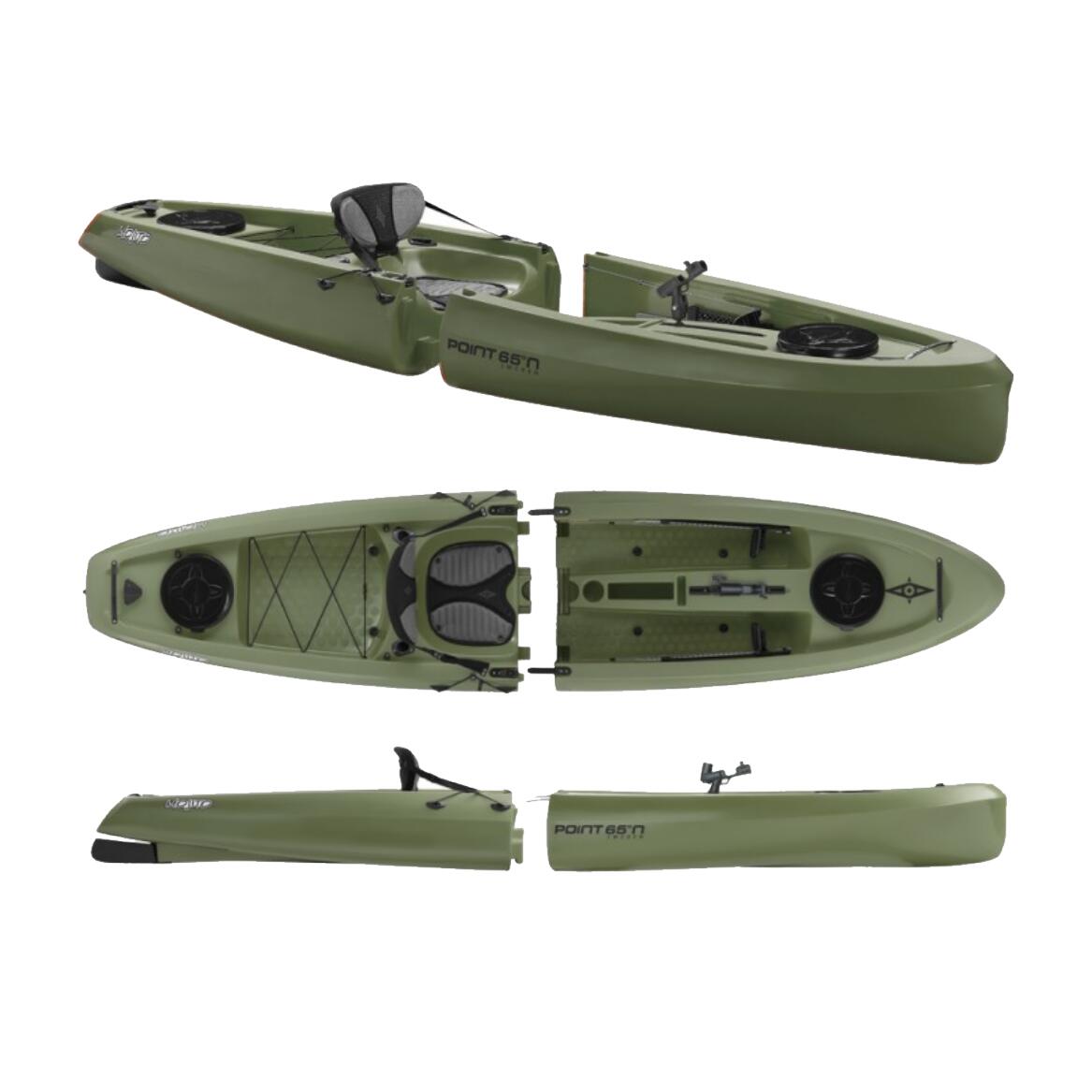 POINT 65 Kayak de pesca modular sit-on-top - Adulto - MOJITOANGSOLO