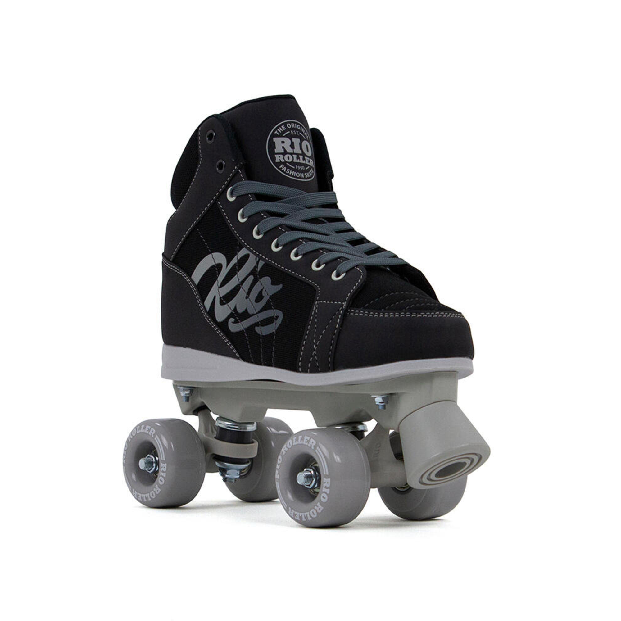 Rio Roller - Roller Quad Lumina Noir/gris - Patins À Roulettes - Gris|noir - 34,5 - Decathlon