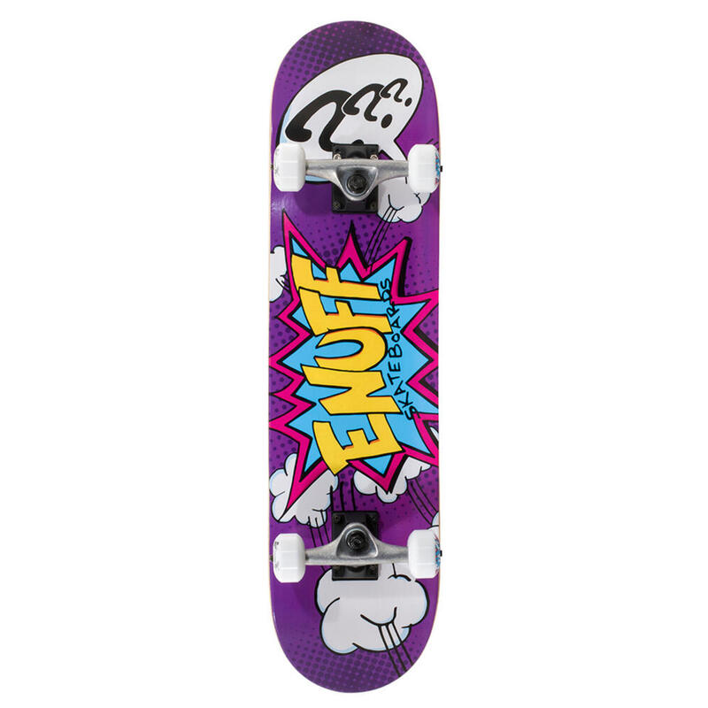 Enuff POW 7.25"x29.5" Paars/Wit Skateboard