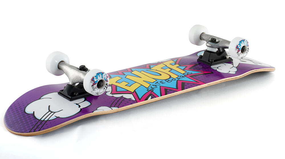 Enuff POW 7.25"x29.5" Lila/Weiß Skateboard 2/4