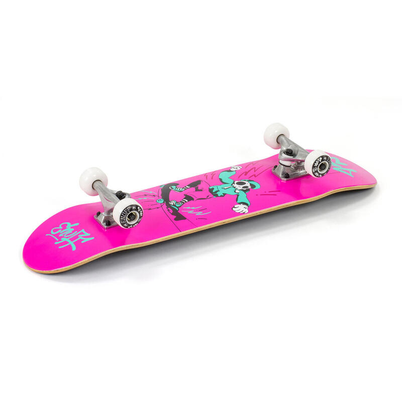 Enuff Skully 7.25 "x29.5" Skateboard rosa / blanco