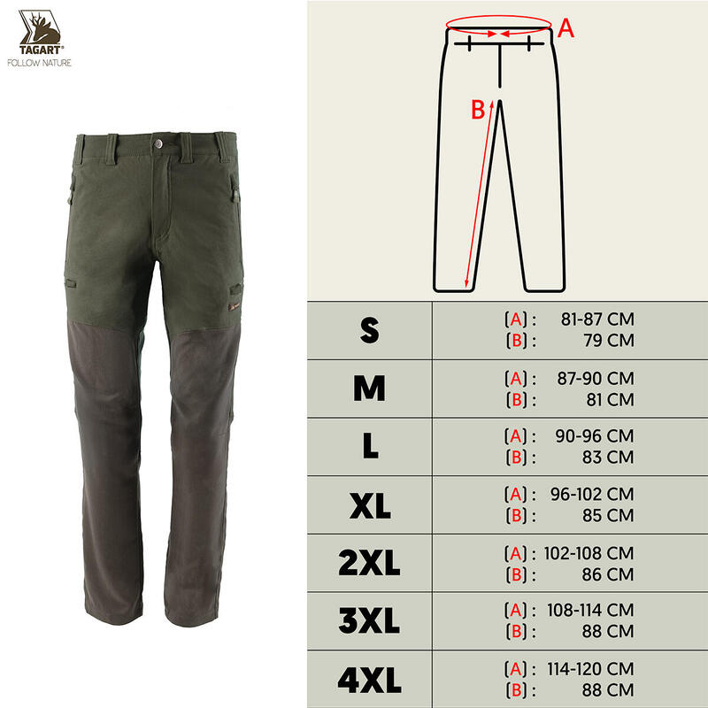Pantaloni de teren bărbați Tagart Starbak 2 oliv cu întăriri