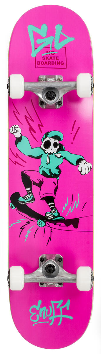 Skully Pink 7.75inch Complete Skateboard 1/3