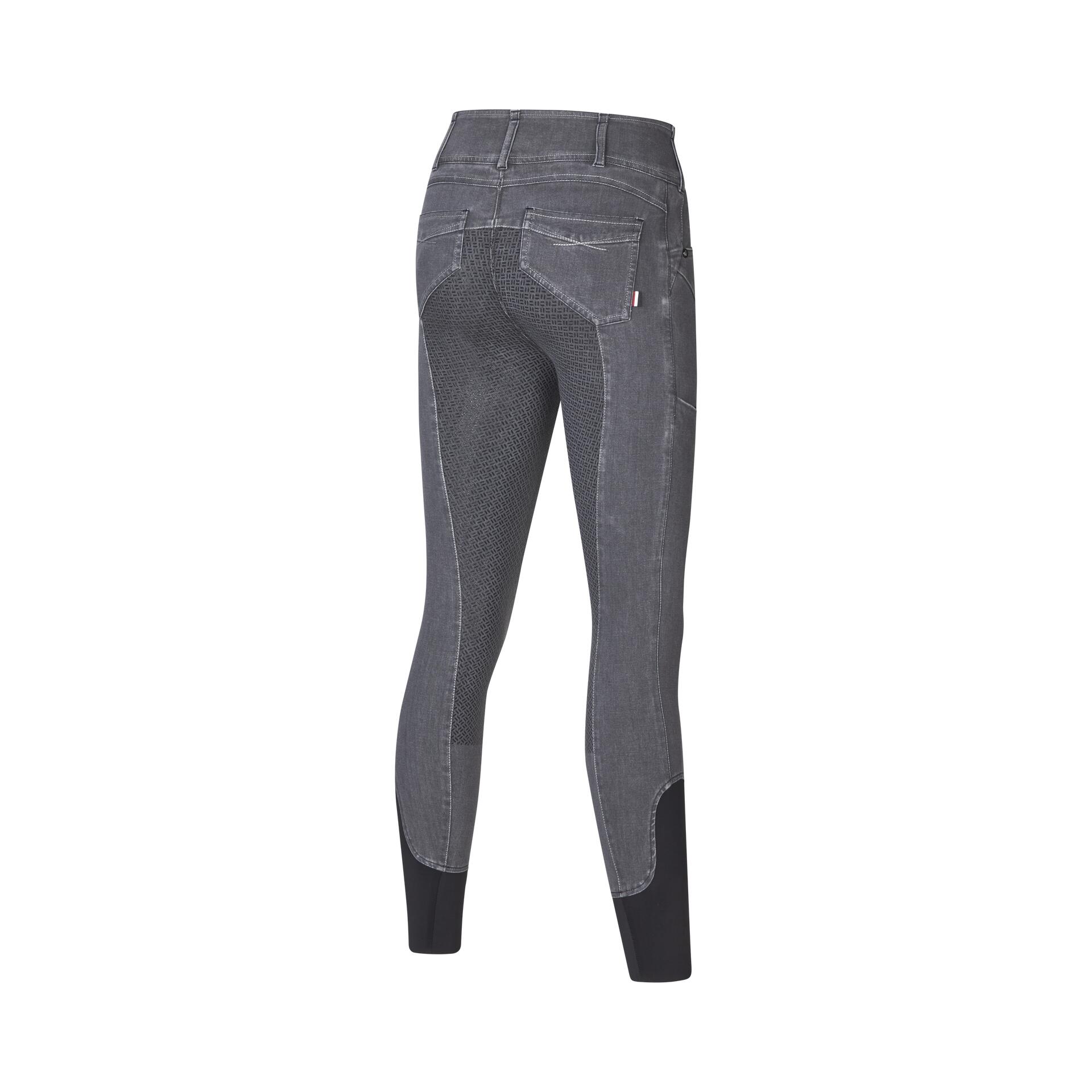 Kingsland Klkayce Dames Denim Full Grip Rijbroek Denim Gray - 2/3