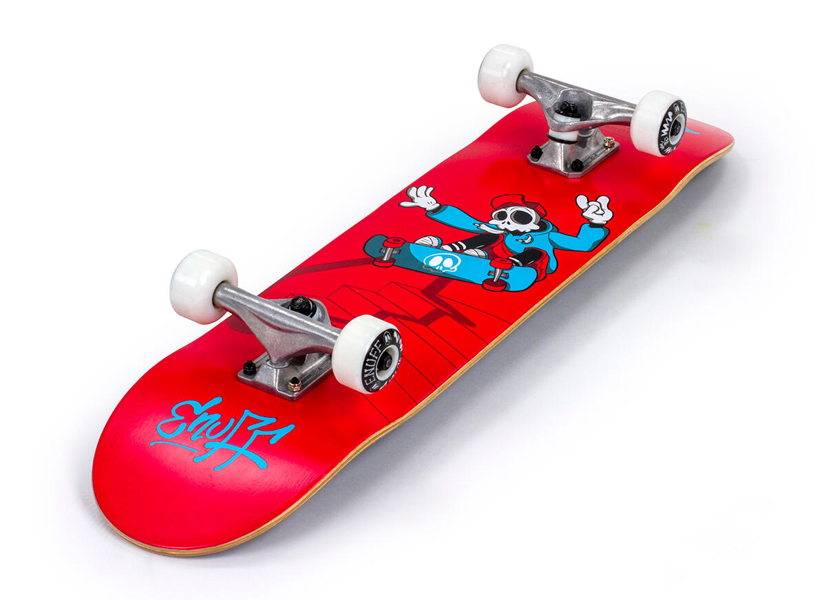 Skully Red 7.25inch Mini Complete Skateboard 2/3