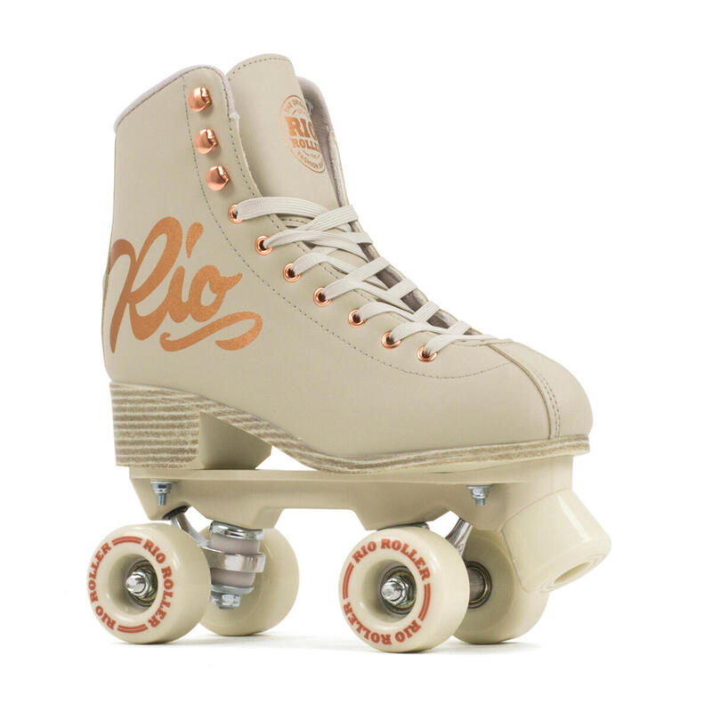 Rio Roller Rose quad skates patinaje infantil juventud unisex de ruedas crema