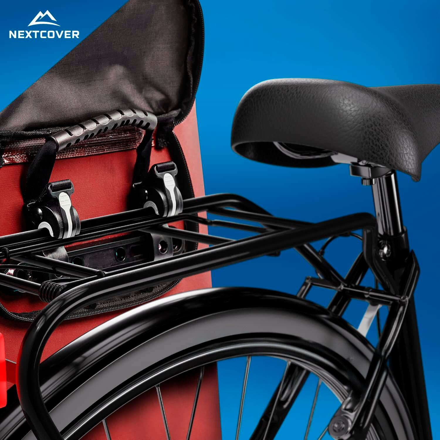 NEXTCOVER® NEU 3in1 Fahrradtasche für Gepäckträger in Rot 5/7
