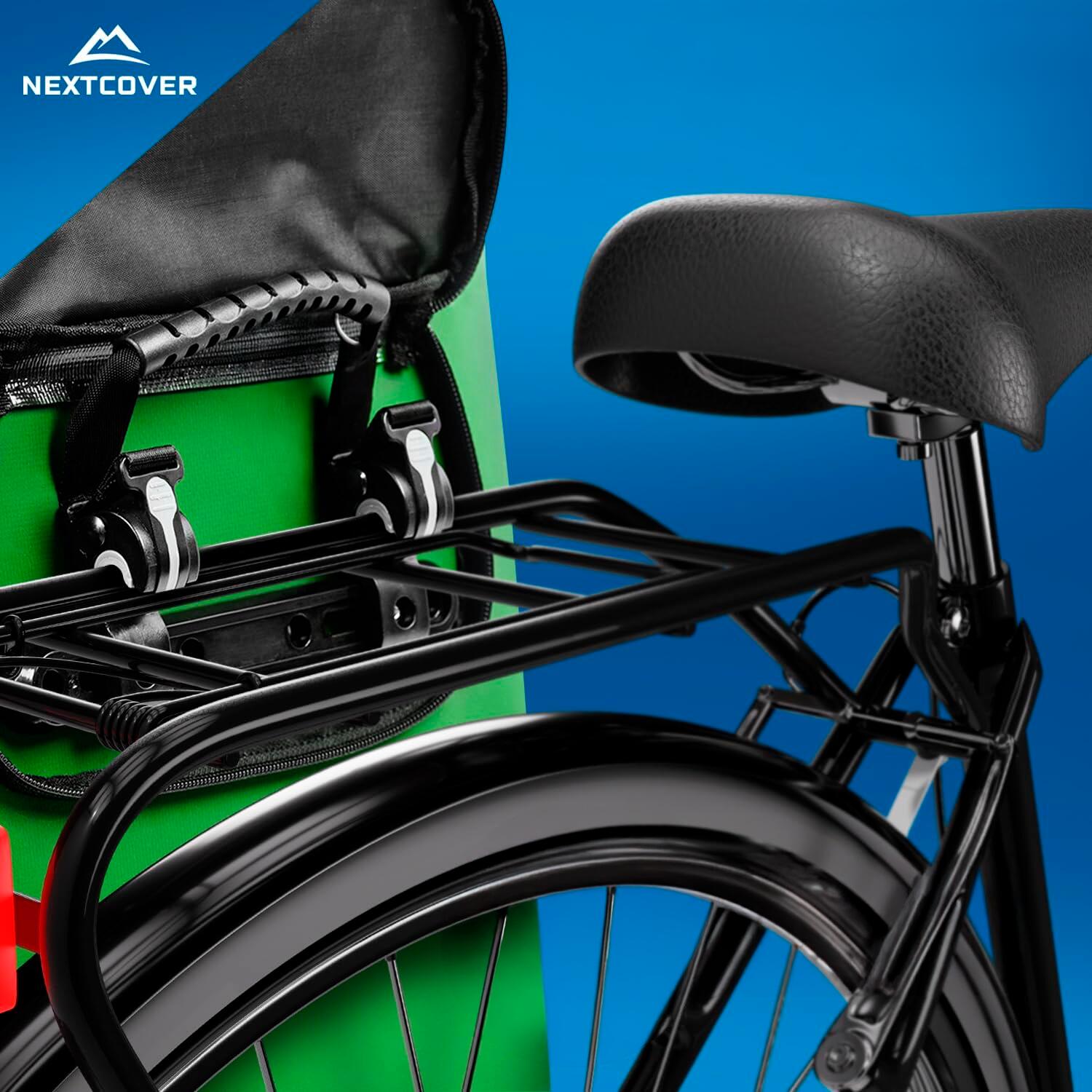 NEXTCOVER® NEU 3in1 Fahrradtasche für Gepäckträger in Grün 5/7