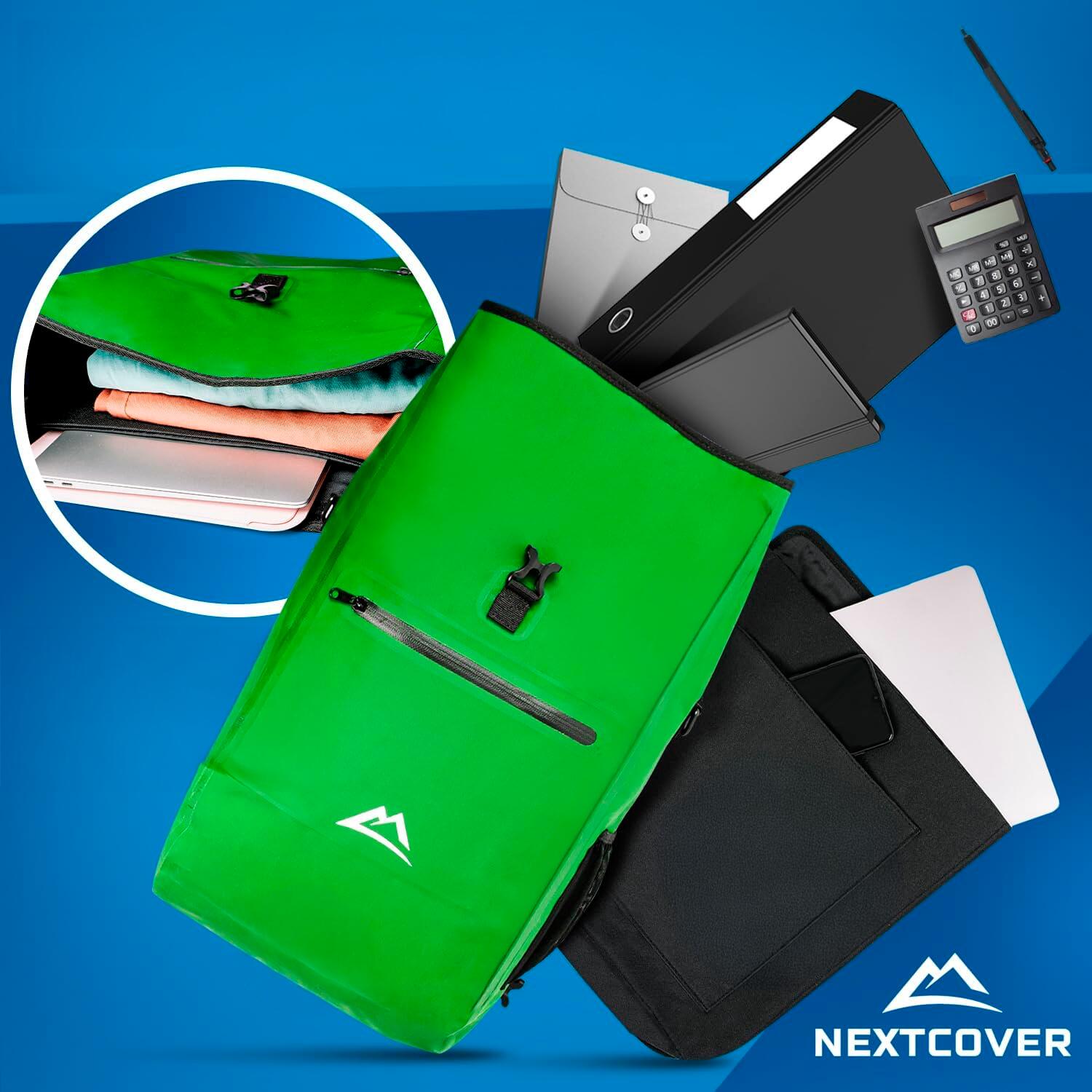 NEXTCOVER® NEU 3in1 Fahrradtasche für Gepäckträger in Grün 6/7