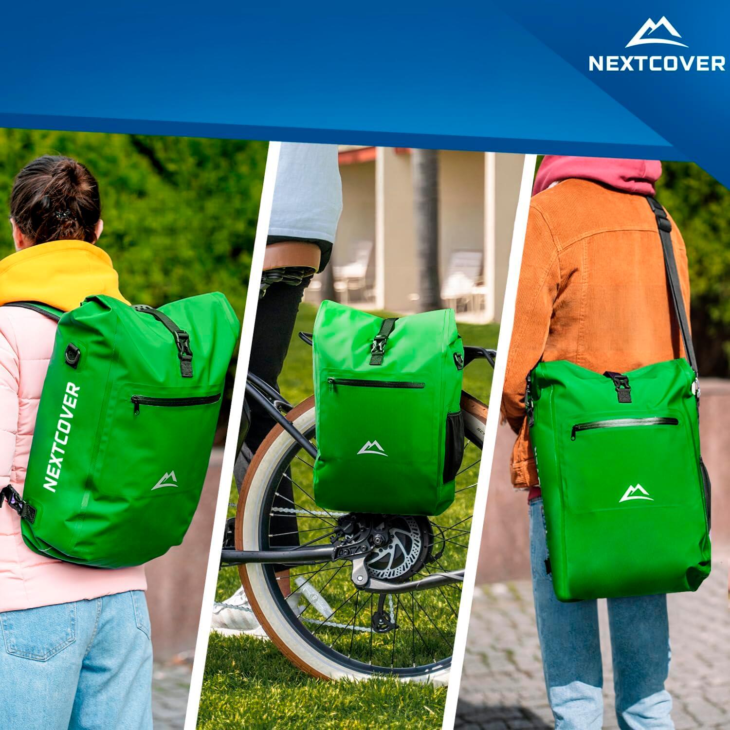 NEXTCOVER NEU 3in1 Fahrradtasche fr Gepcktrger in Grn | Decathlon