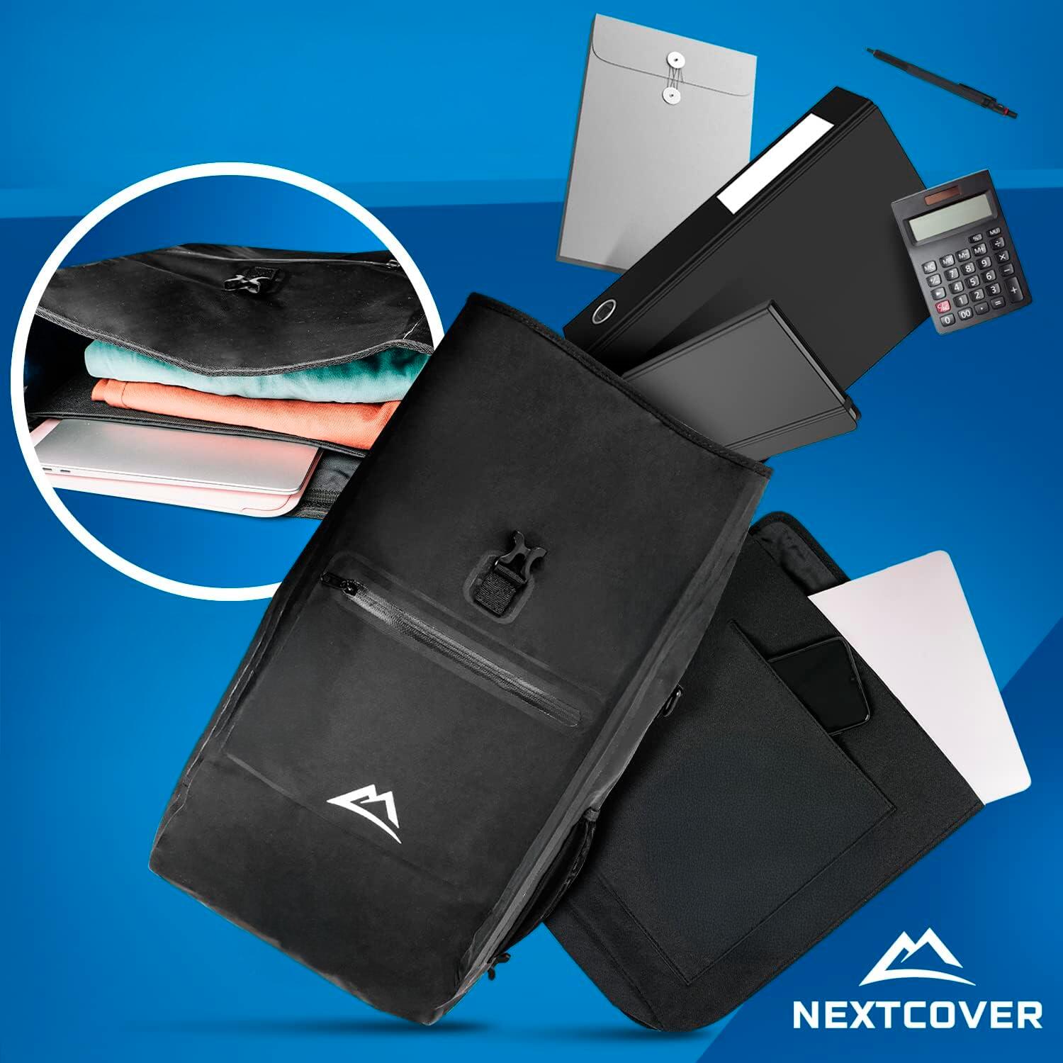 NEXTCOVER® NEU 3in1 Fahrradtasche für Gepäckträger in Schwarz 6/7