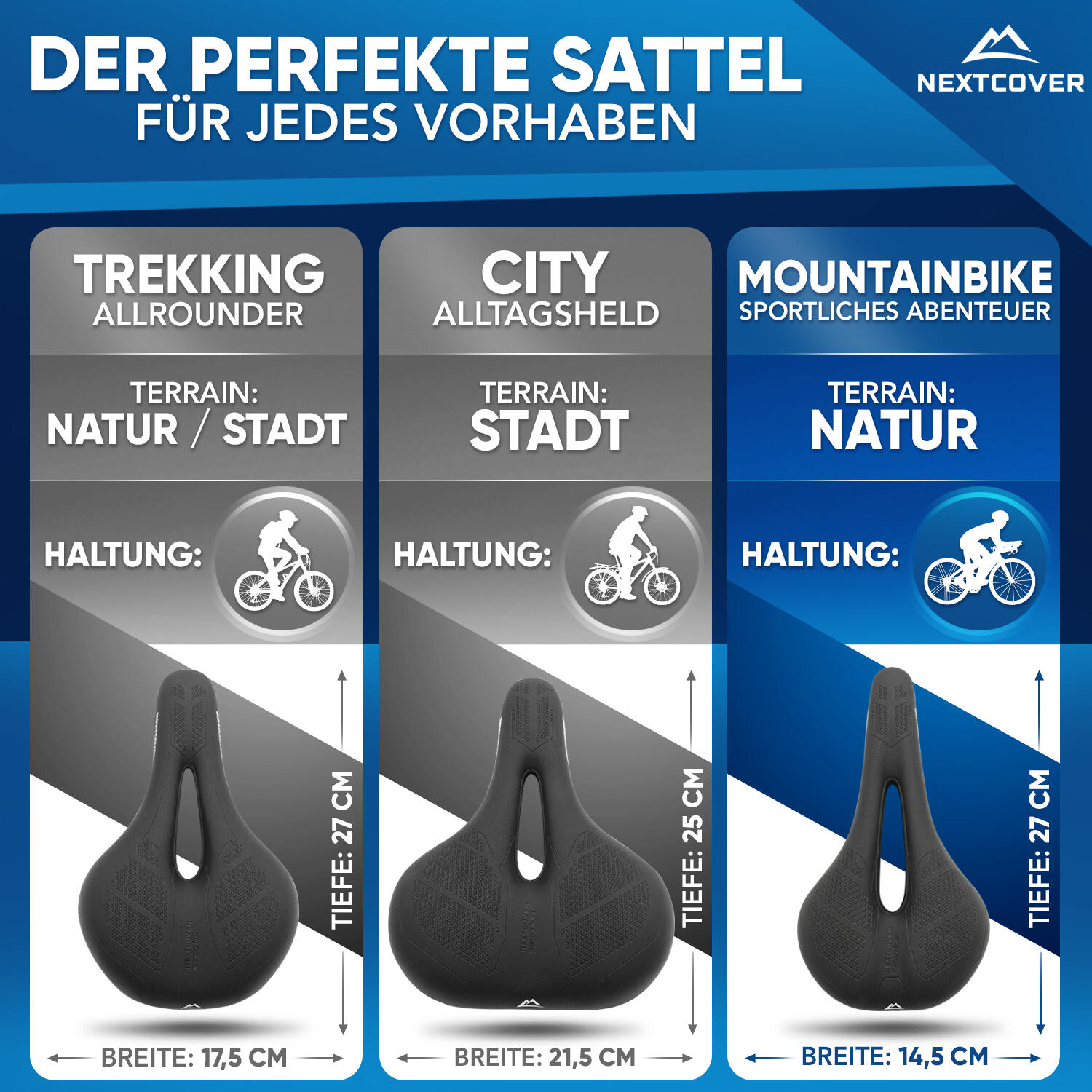 NEXTCOVER® ComfortOne Fahrradsattel MTB - Das Original 6/7