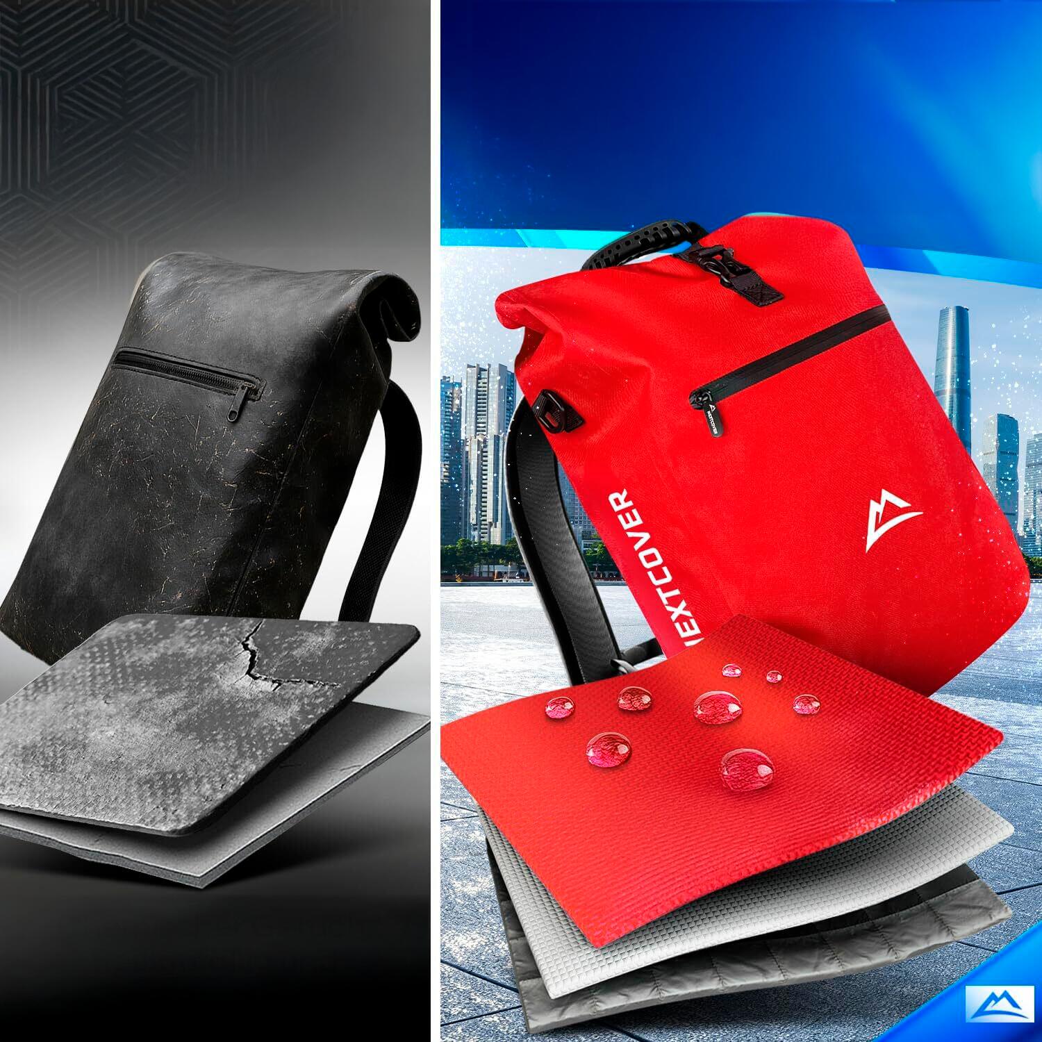 Nextcover® NEU 3in1 TPU Fahrradtasche für Gepäckträger Rot 4/5