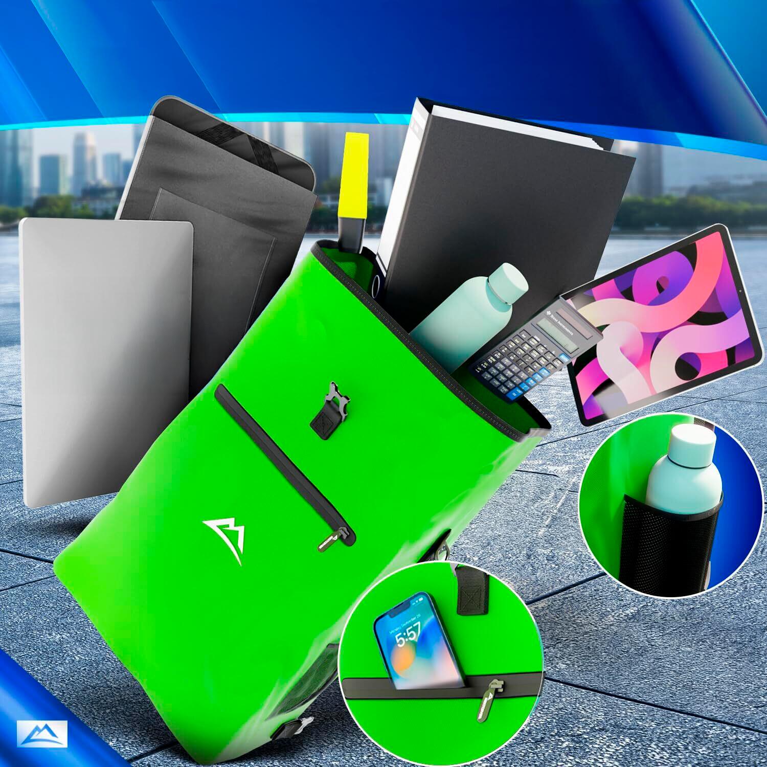 Nextcover® NEU 3in1 TPU Fahrradtasche für Gepäckträger Grün 3/5