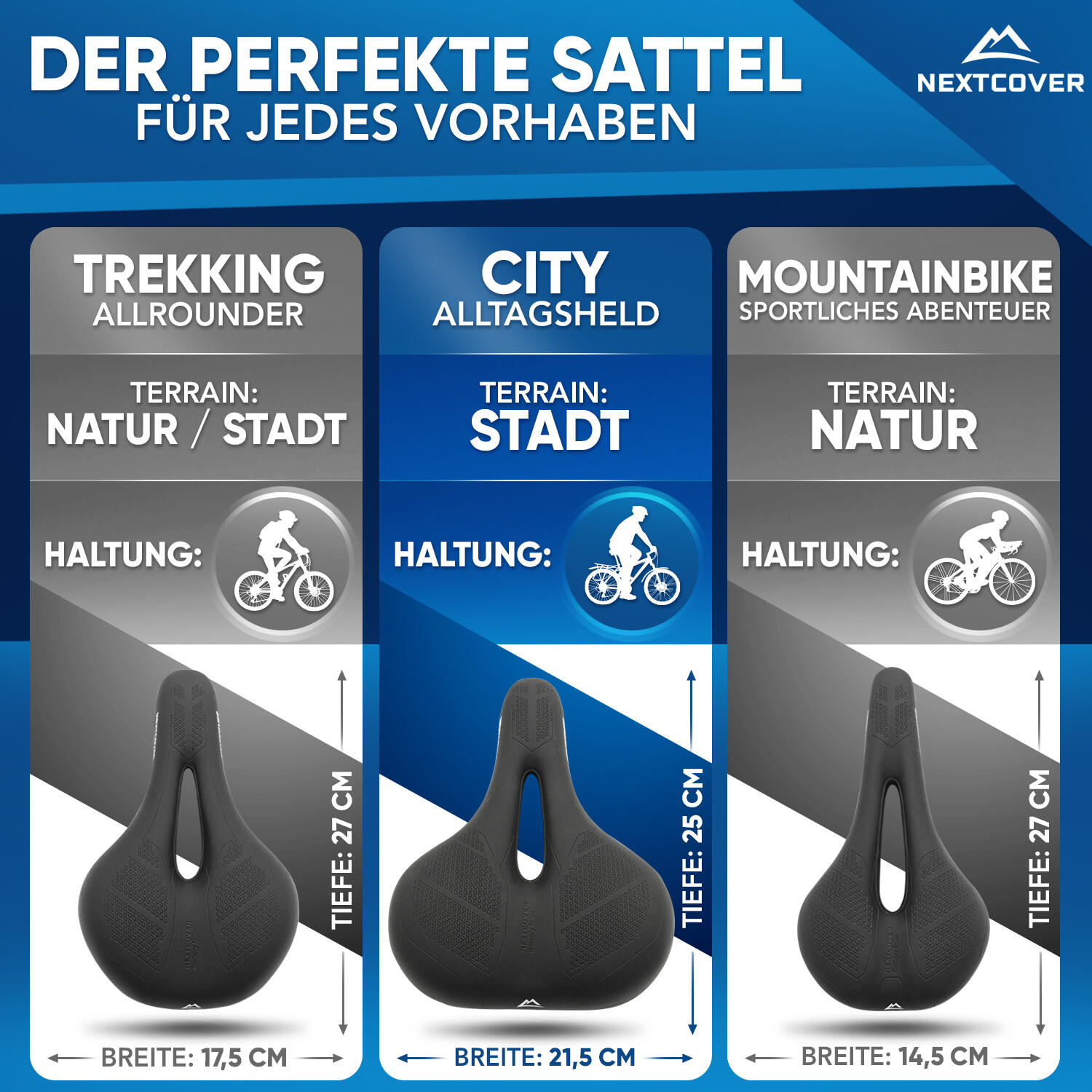 NEXTCOVER® ComfortOne Fahrradsattel City - Das Original 6/7