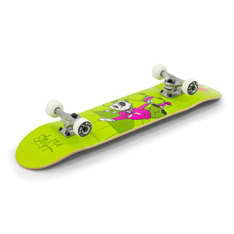Skateboard Enuff Skully 7.25"x29.5" Verde/Bianco