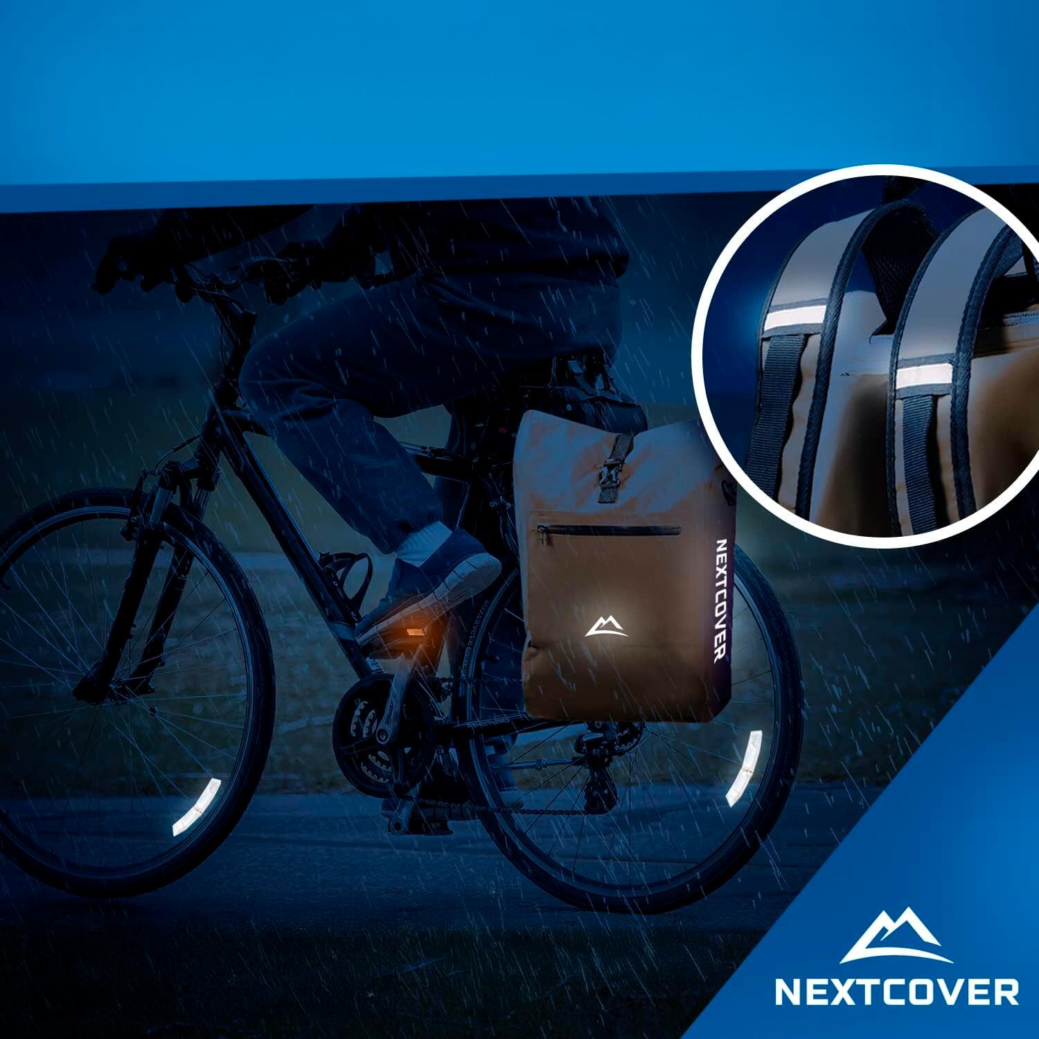 NEXTCOVER® NEU 3in1 Fahrradtasche für Gepäckträger in Gelb 4/7