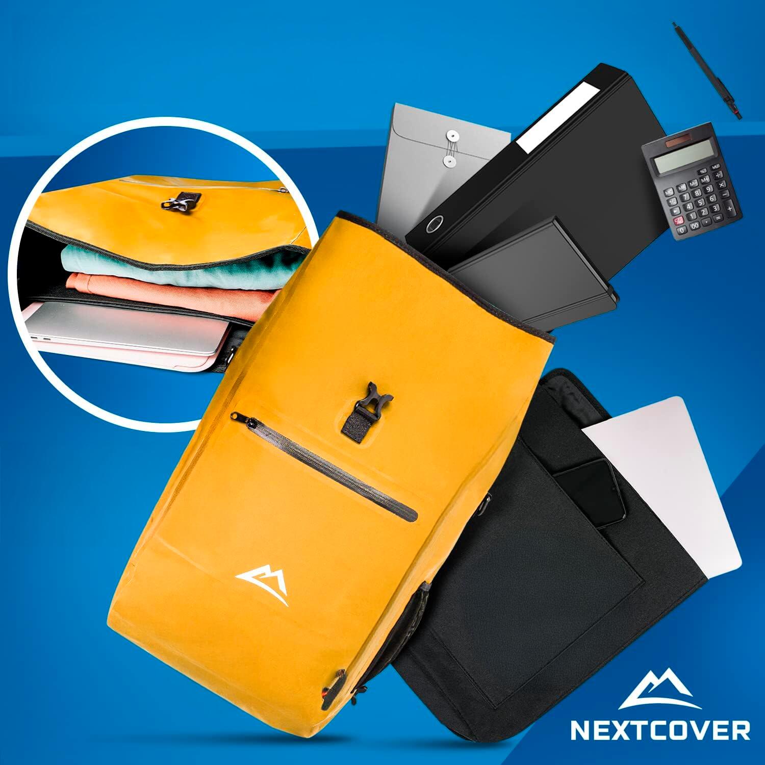 NEXTCOVER® NEU 3in1 Fahrradtasche für Gepäckträger in Gelb 6/7