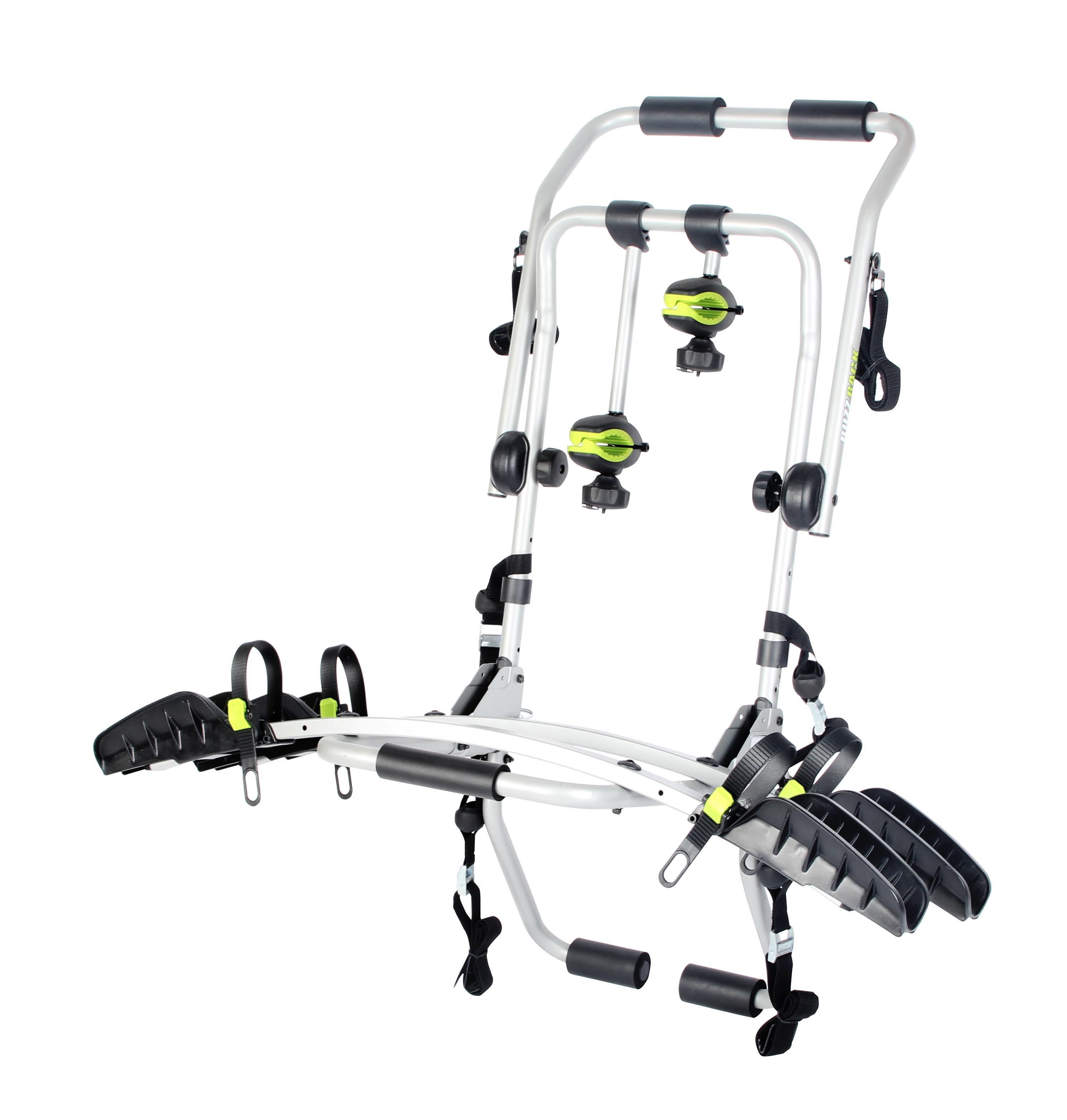 Portabici Pieghevole EZ-FOLD In Alluminio Per 2 E-Bike - Rampa Inclusa, Adatto Per Auto, SUV, Camper, Rimorchi