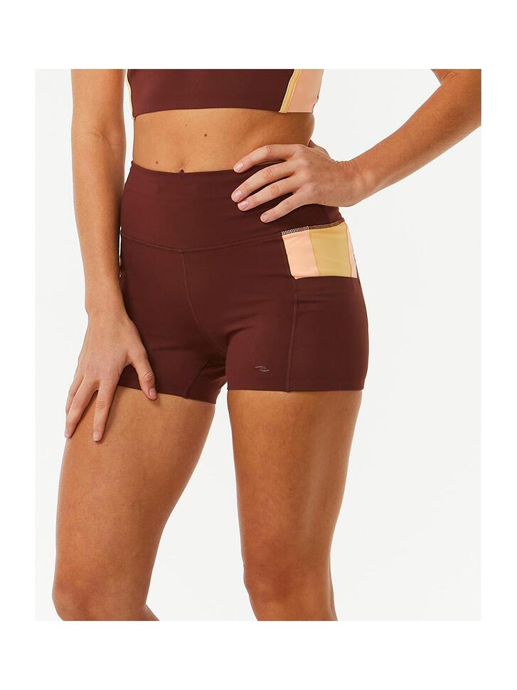 Legginsy fitness damskie Rip Curl Rss Revival Short Fioletowy