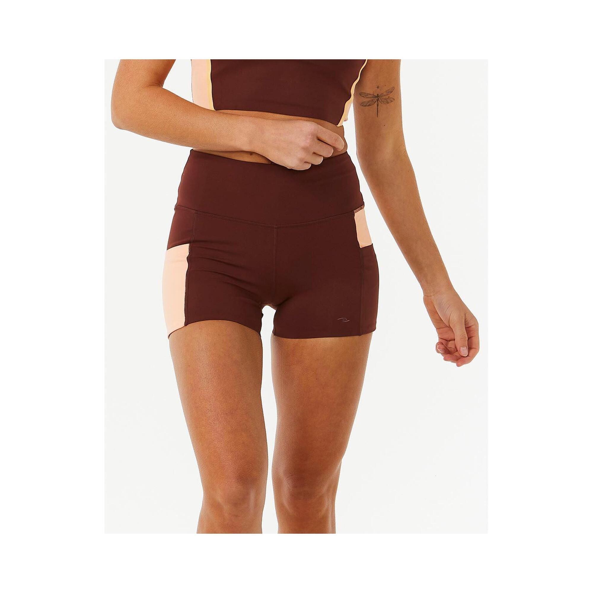 Legginsy fitness damskie Rip Curl Rss Revival Short Fioletowy