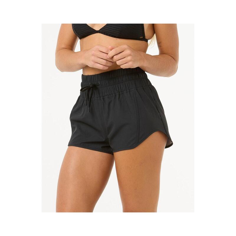 Spodenki surfingowe damskie Rip Curl High Waist Retro Volley 3" Czarny