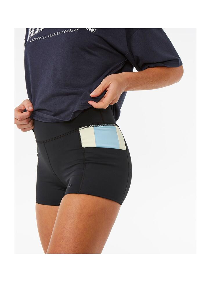 Legginsy fitness damskie Rip Curl Rss Revival Short Czarny