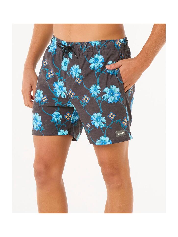 Spodenki surfingowe męskie Rip Curl Surf Revival Floral Volley Czarny