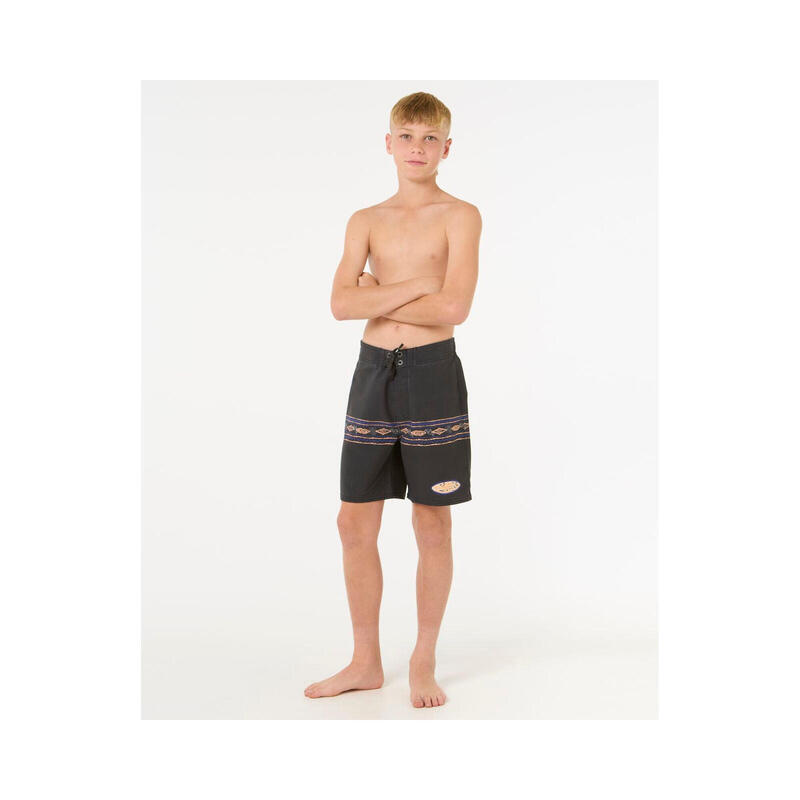 Spodenki surfingowe dla dzieci Rip Curl Mirage Raw Energy Geo - Boy Czarny