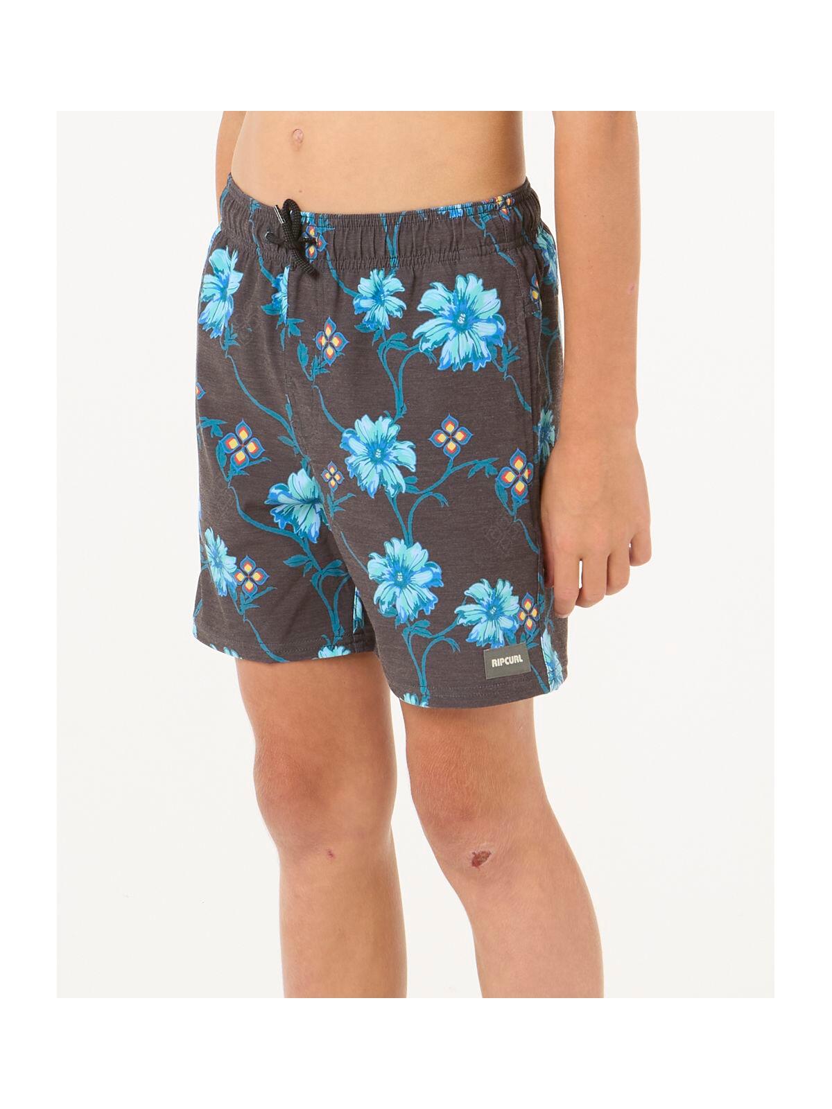Spodenki surfingowe dla dzieci Rip Curl Surf Revival Floral Volley-Boy Czarny 5/7