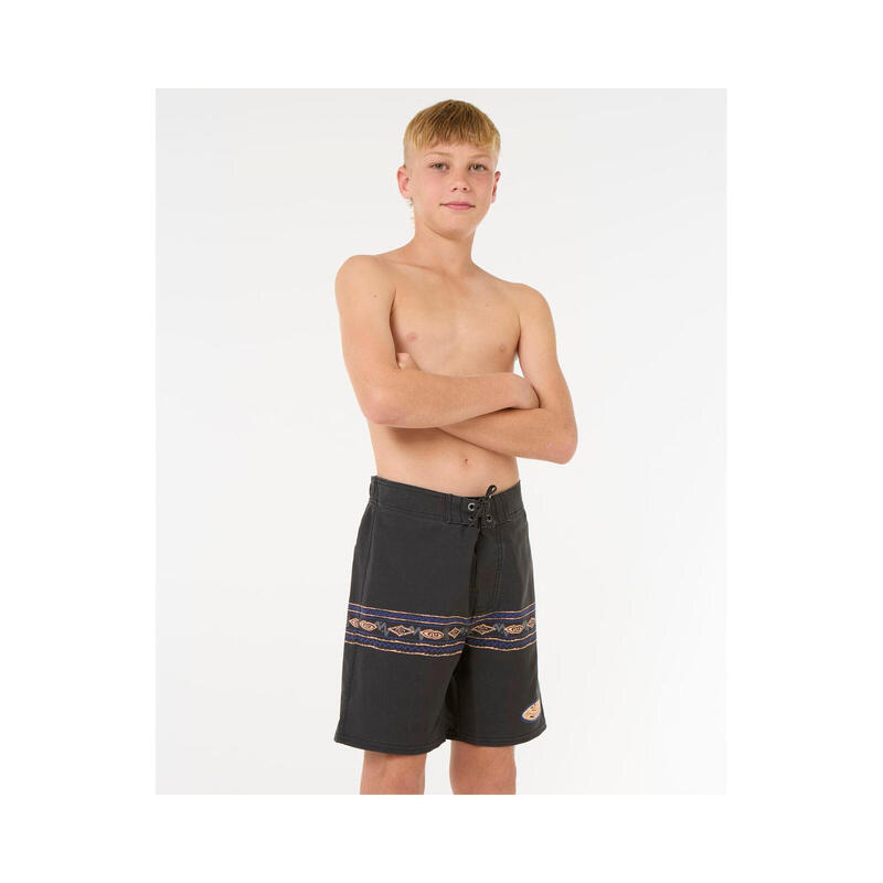 Spodenki surfingowe dla dzieci Rip Curl Mirage Raw Energy Geo - Boy Czarny