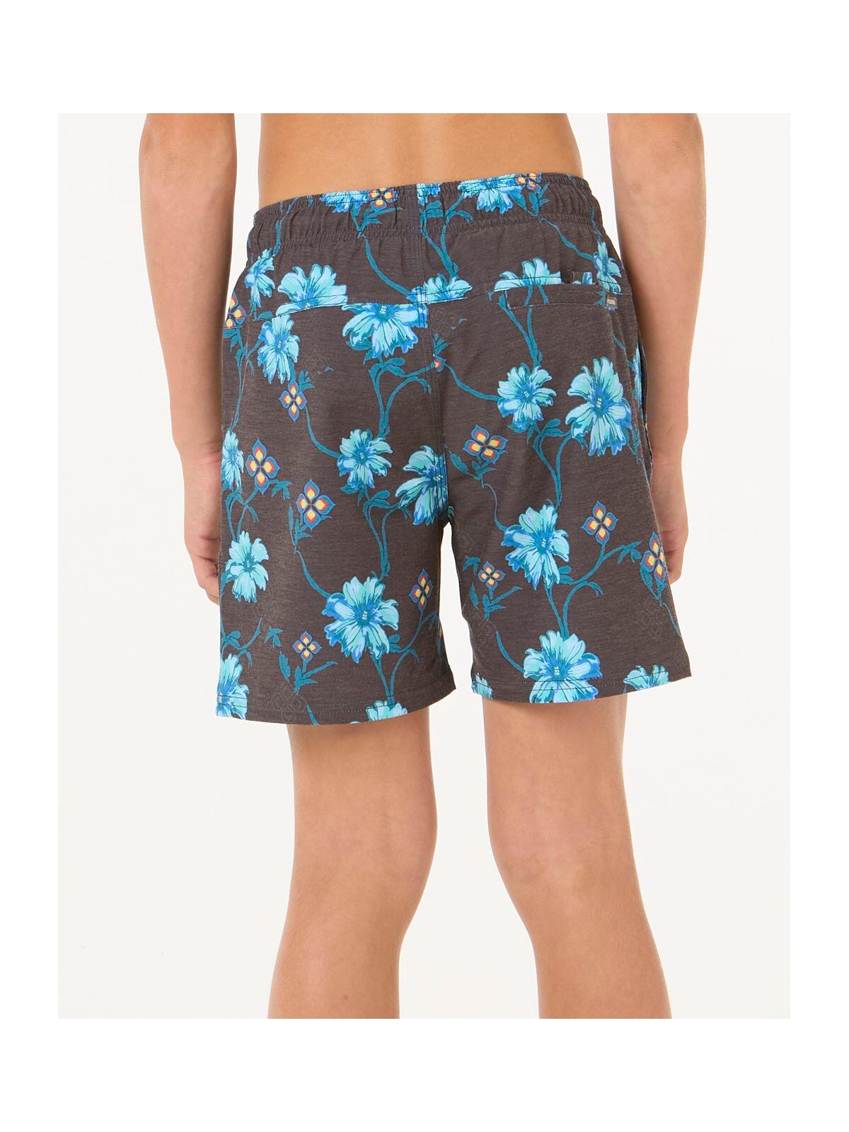Spodenki surfingowe dla dzieci Rip Curl Surf Revival Floral Volley-Boy Czarny 6/7