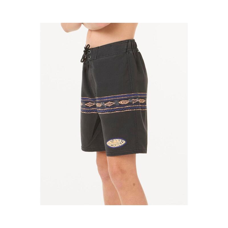 Spodenki surfingowe dla dzieci Rip Curl Mirage Raw Energy Geo - Boy Czarny