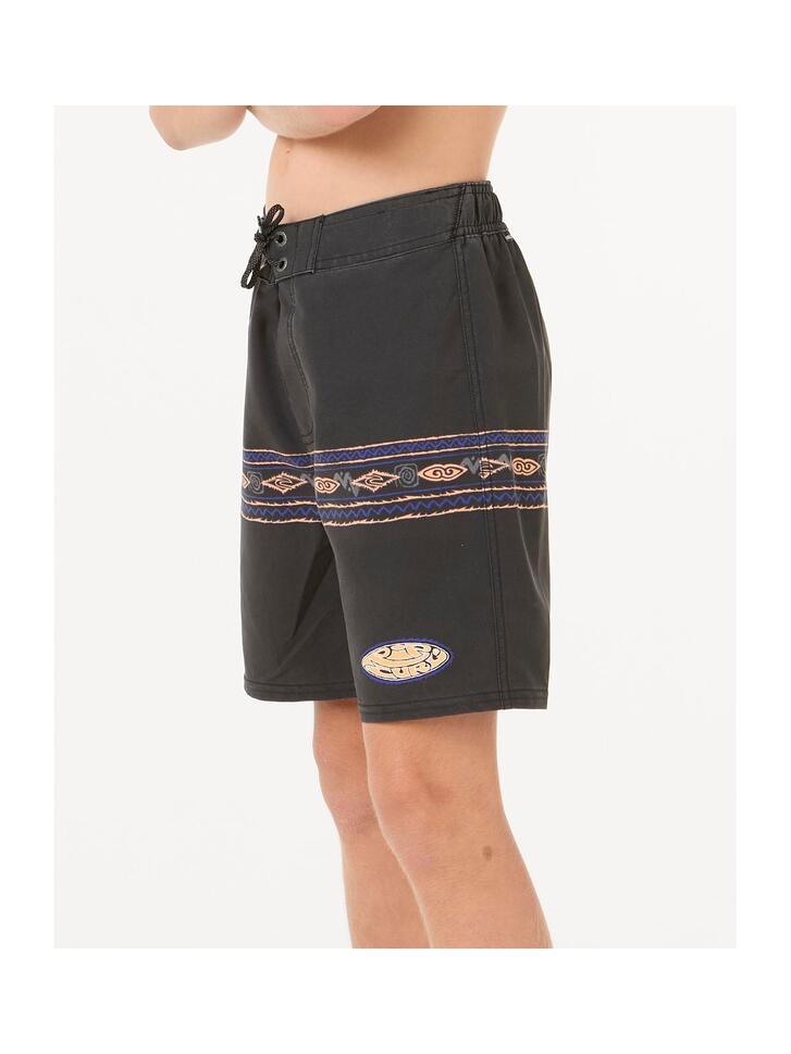 Spodenki surfingowe dla dzieci Rip Curl Mirage Raw Energy Geo - Boy Czarny