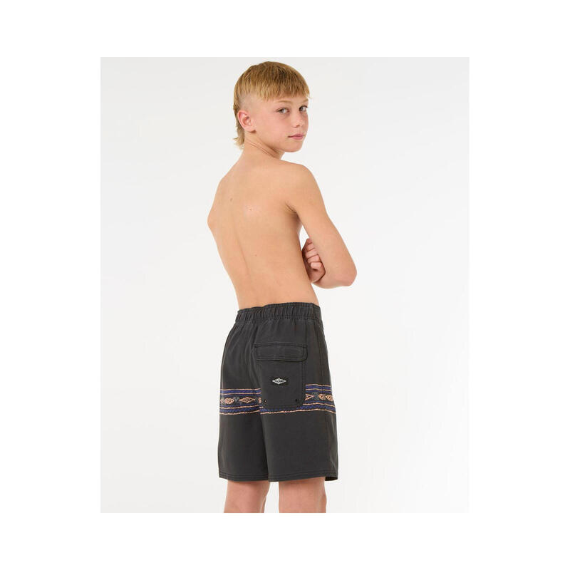 Spodenki surfingowe dla dzieci Rip Curl Mirage Raw Energy Geo - Boy Czarny