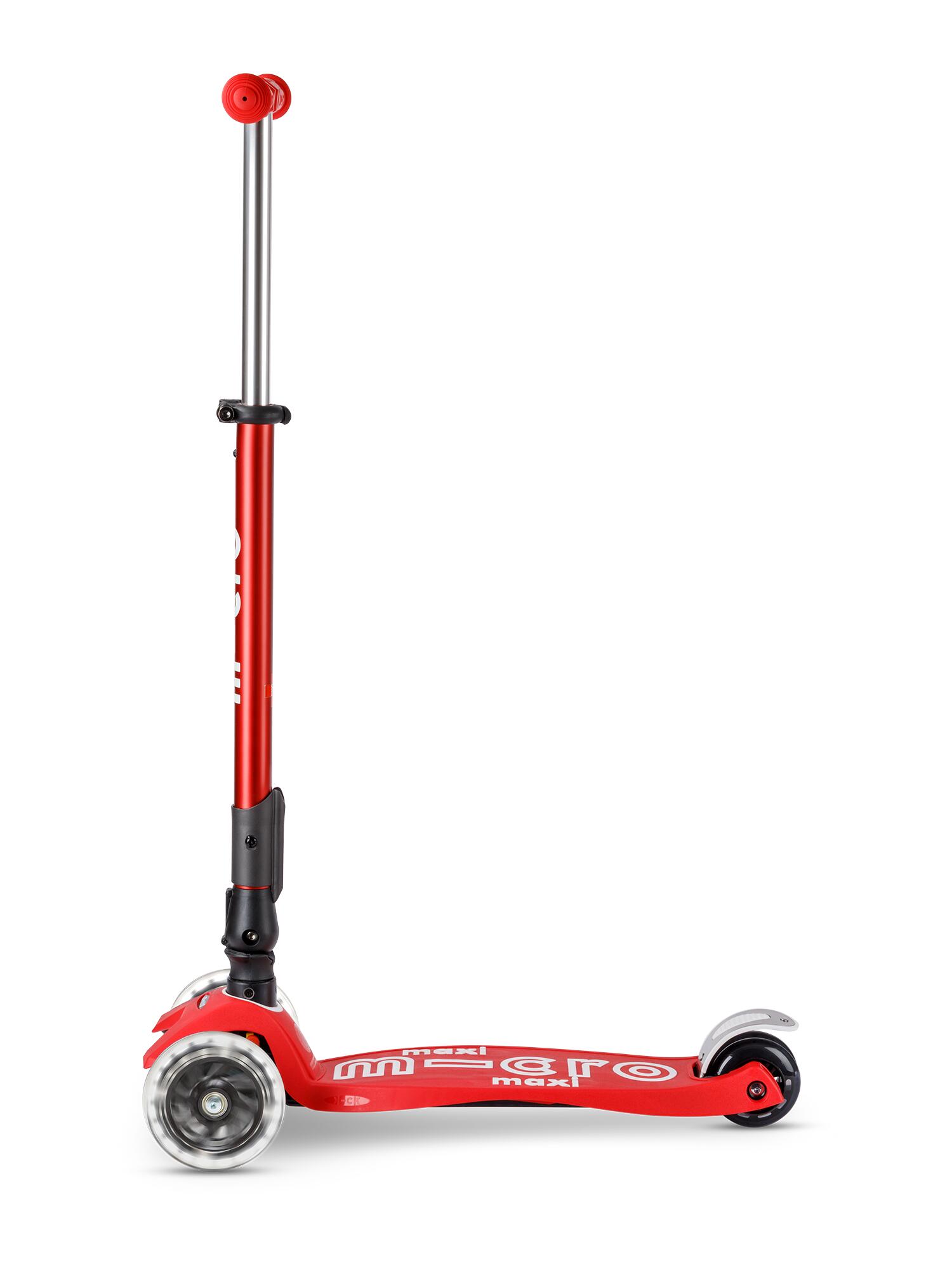 Patinete Infantil  Micro Maxi Deluxe Plegable LED Rojo 3/7