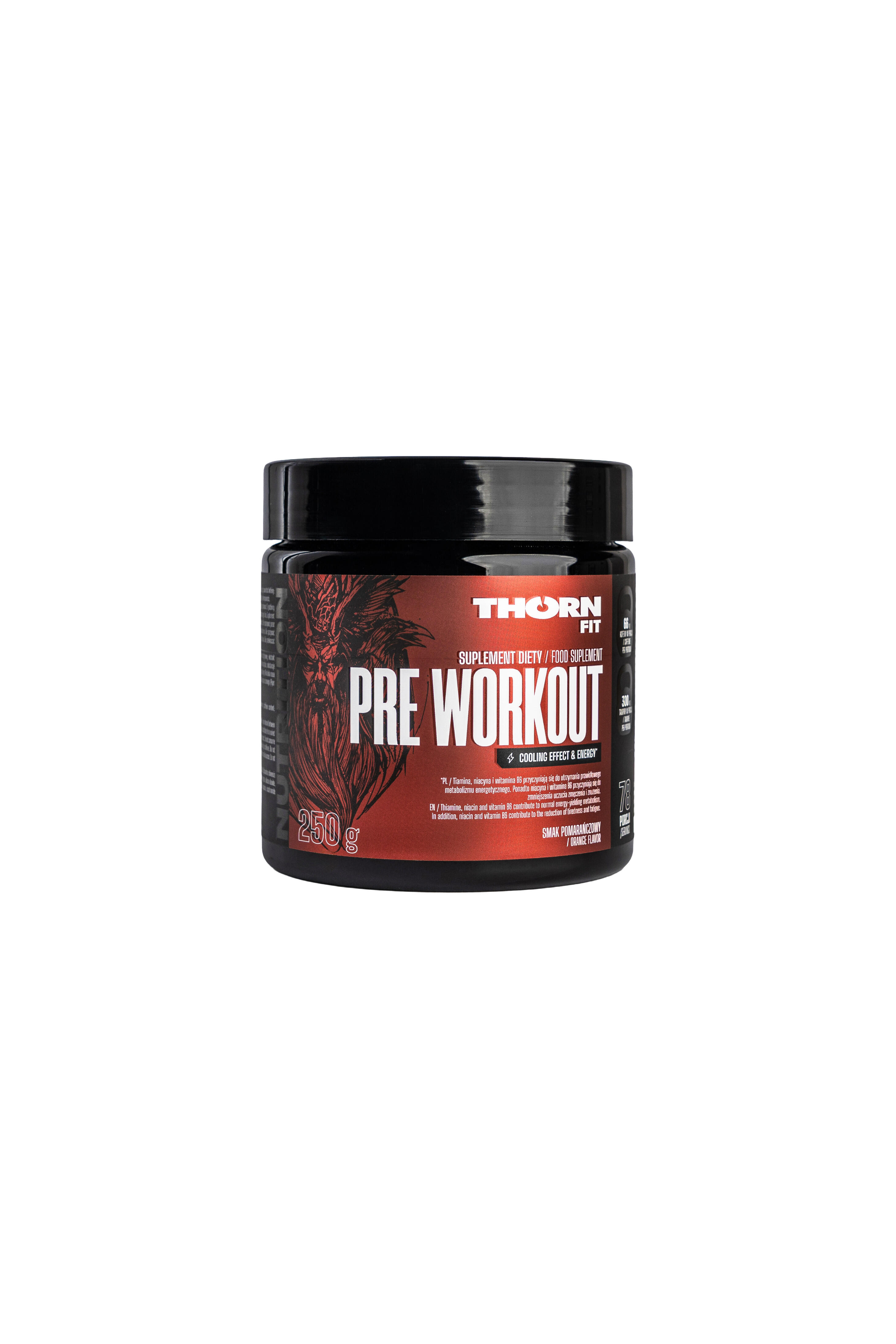 Suplement diety THORN FIT PRE WORKOUT, smak: pomarańcza, 250g