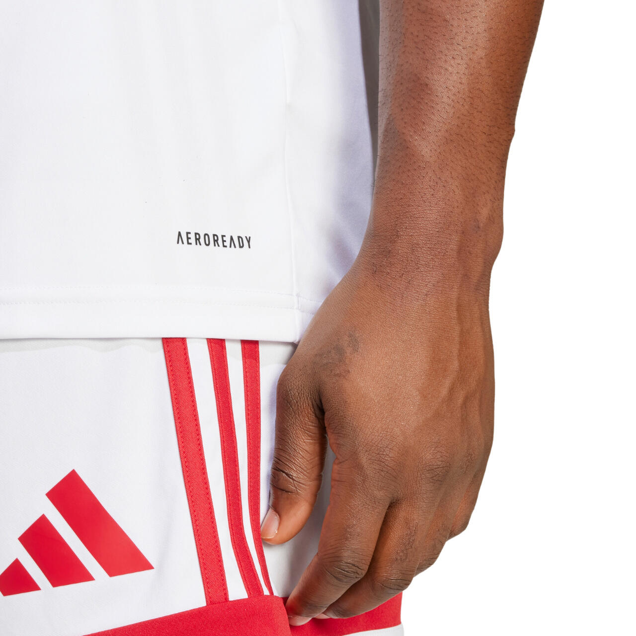 T-shirt da calcio uomo adidas bianco/rosso 6/7