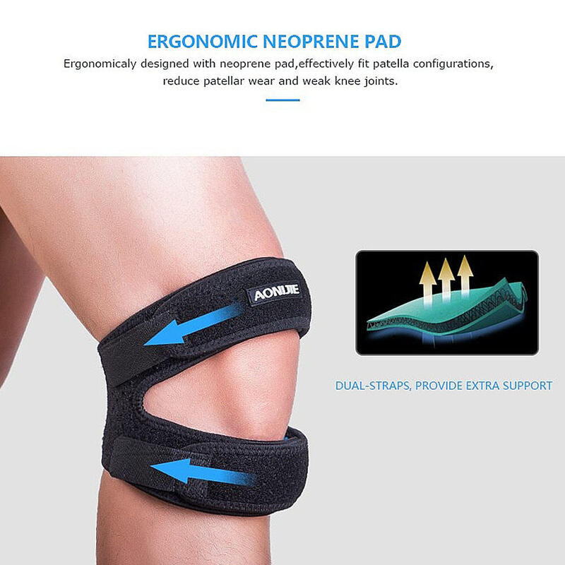 E4096 X Shape Dual Compression Adjustable Breathable Patella Knee Strap