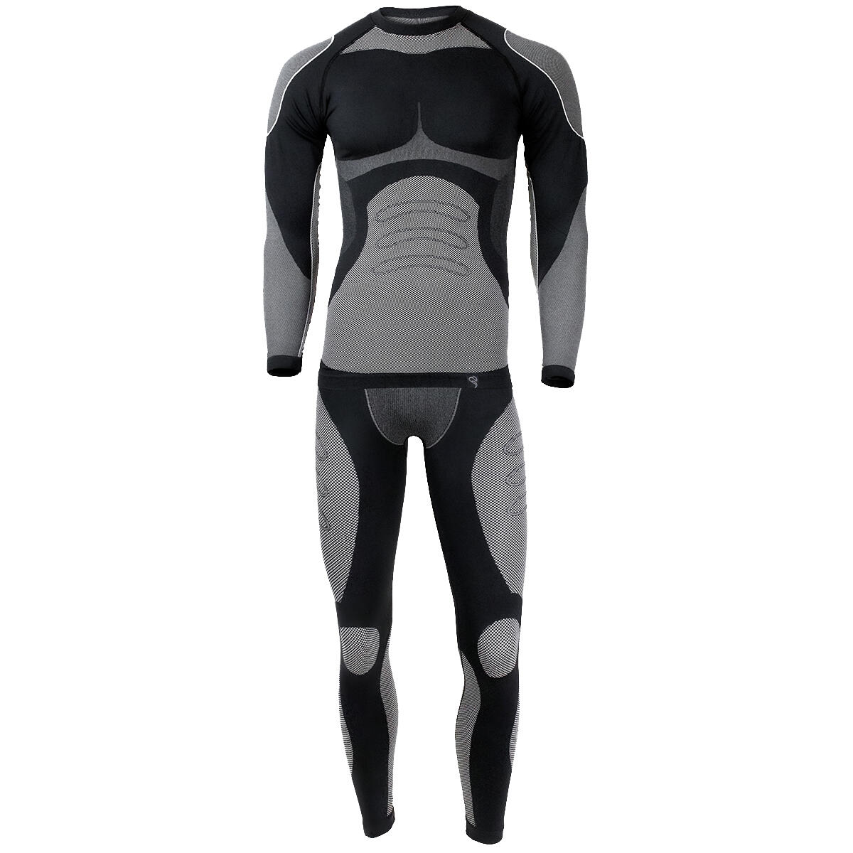 BLACK SNAKE Funktionsunterwäsche Herren Set | Thermounterwäsche | Seamless | Schwarz