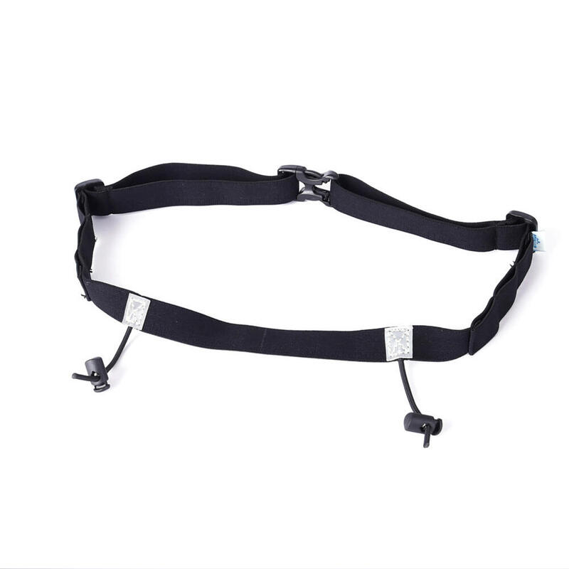 E4085 Running Marathon Belt With Number Strap & 6 Loops for Energy Gel ( Black )